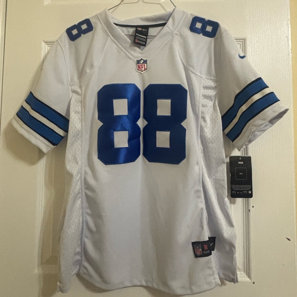 NFL White Jersey with Blue Trim